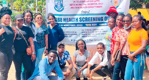 Some of the students of Family Health Medical School that held the health screening exercise